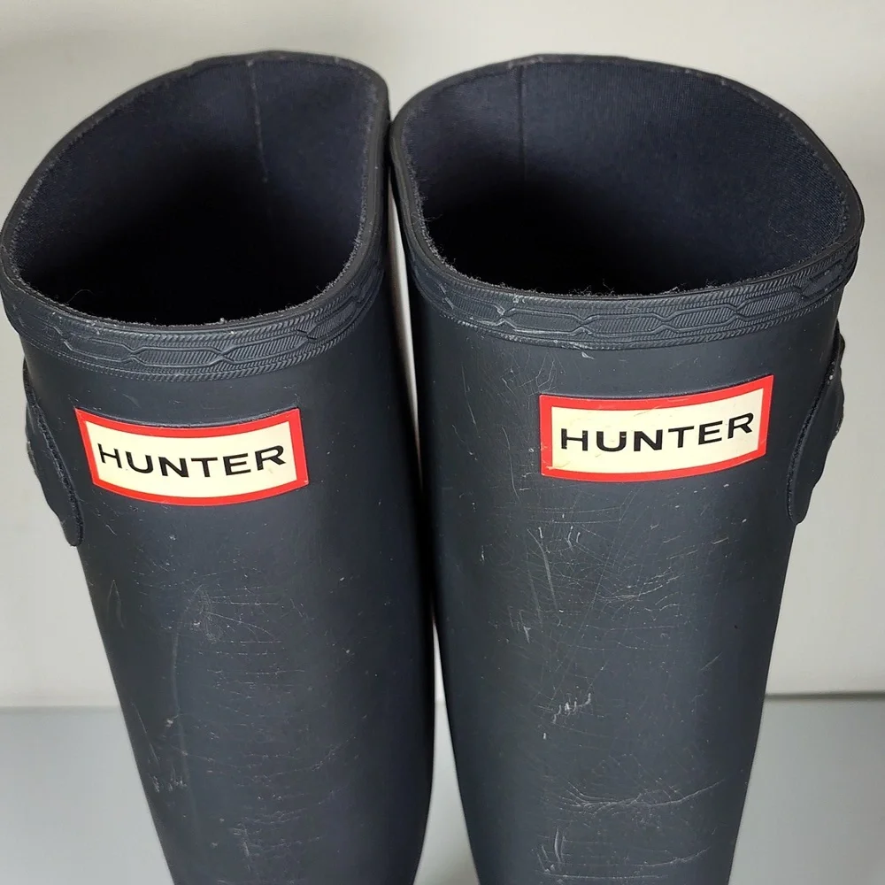 Hunter Women's Original Tall Rain Boots in‎ dark gray 7